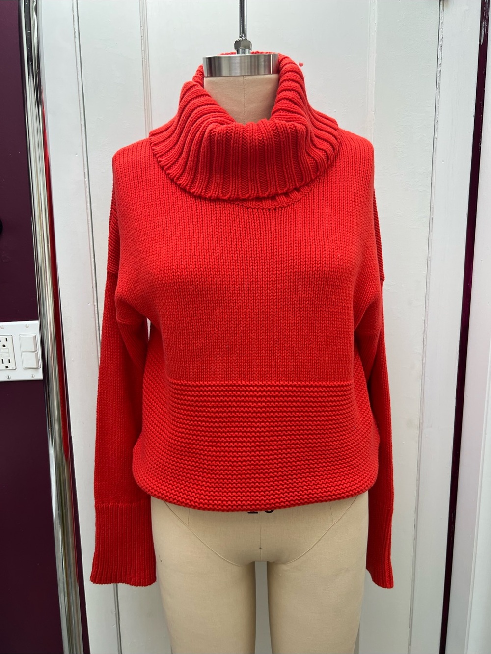 Vintage GAP Bright Red Cowl Neck Sweater